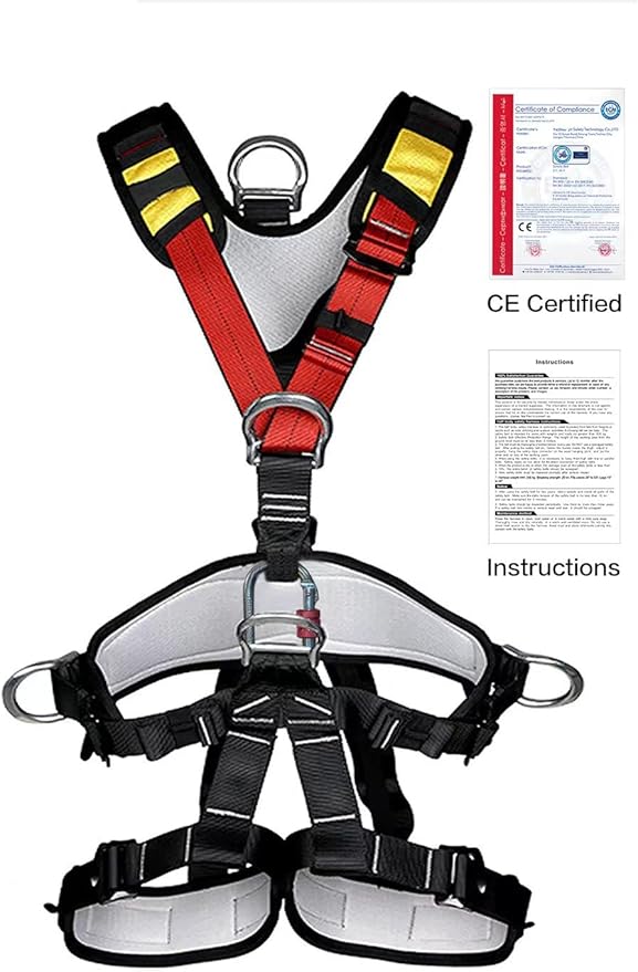 HeeJo Climbing, Rock Climbing, Safety seat belt for Rappelling Fire Rescuing Tree Climbing Gear