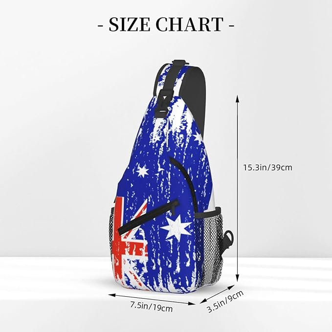 Australian Flag Sling Bag Multipurpose Crossbody Sling Backpack Travel Cycling Hiking Shoulder Bag For Women Men