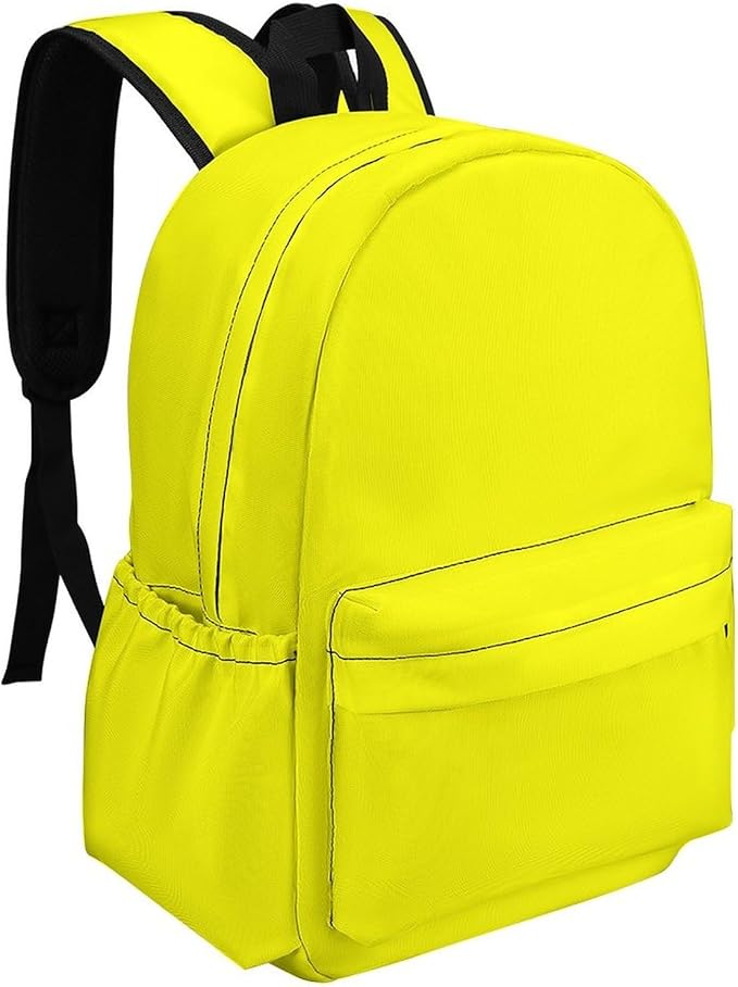 Yellow Backpack Adult Travel Daybag for Women Men College Backpack for Vacation Hiking Camping Bag
