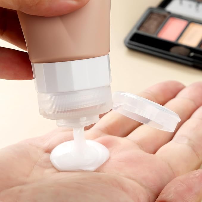 Gemice Travel Bottles for Toiletries, 3oz Tsa Approved Travel Size Containers BPA Free Leak Proof Travel Tubes Refillable Liquid Travel Accessories with Clear Toiletry Bag (4 Pack)