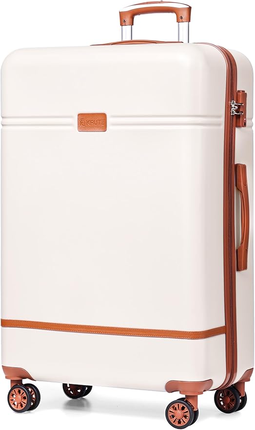 Krute Large Luggage 28 inch Suitcase with TSA Lock PC+ABS Hard Shell Checked Luggages with Spinner Wheels Hard Side Suitcases