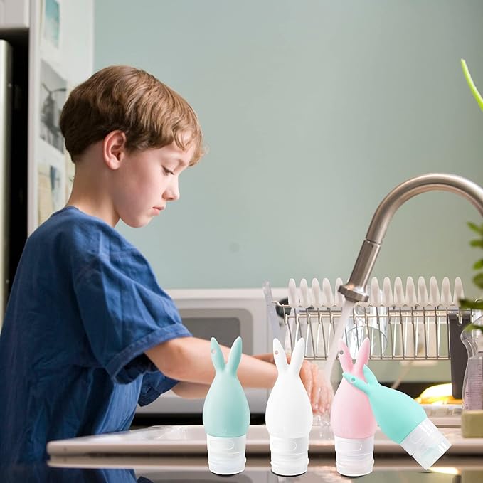 INSFIT Portable Travel Bottles, TSA Approved Leak Proof Containers for Toiletries, BPA Free Refillable Accessories for Shampoo, Body Wash, Liquids (4 Pack)