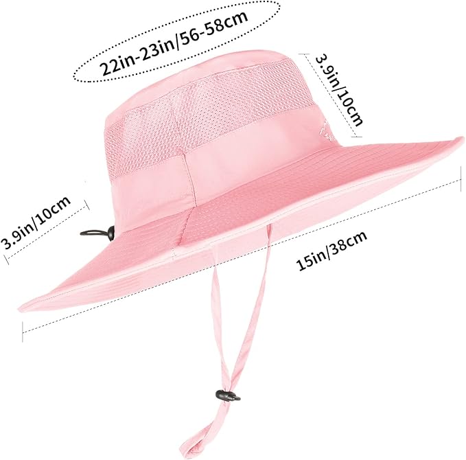 Sun Hats for Men Women Fishing Hat UPF 50+ Breathable Wide Brim Summer UV Protection Hat