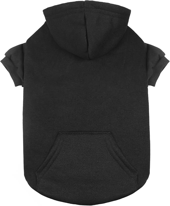 Dog Sweaters for Medium Dogs,Dog Hoodie Fleece Pet Sweater Soft Clothes Sweatshirt with Pocket Pet Hoodie for Medium Dogs(Black&M)