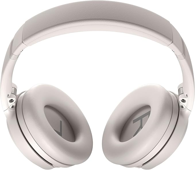 Bose QuietComfort Headphones - Wireless Bluetooth Headphones, Active Over Ear Noise Cancelling and Mic, USB-C Charging, Deep Bass, Up to 24 Hours of Playtime, White Smoke