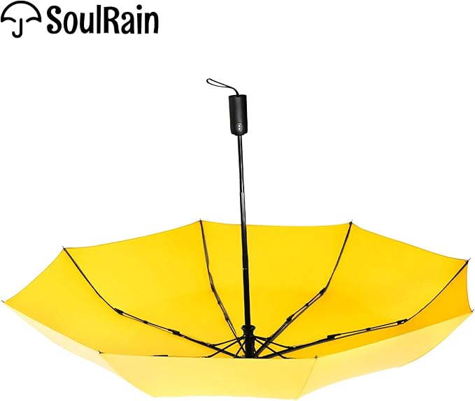 SoulRain Travel Umbrella - Compact Umbrella for Rain - Perfect Large Auto Folding Umbrella - Ideal Car umbrella, Small umbrella, and Travel Companion