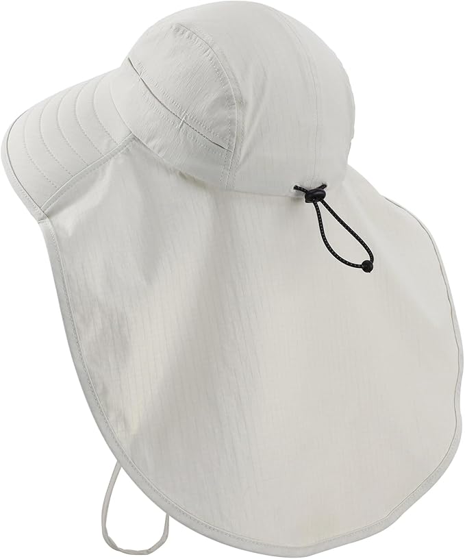 Home Prefer UPF 80+ Sun Hat for Men Women Wide Brim Sun Hat with Neck Flap Summer Safari UV Protection Gardening Fishing Hat