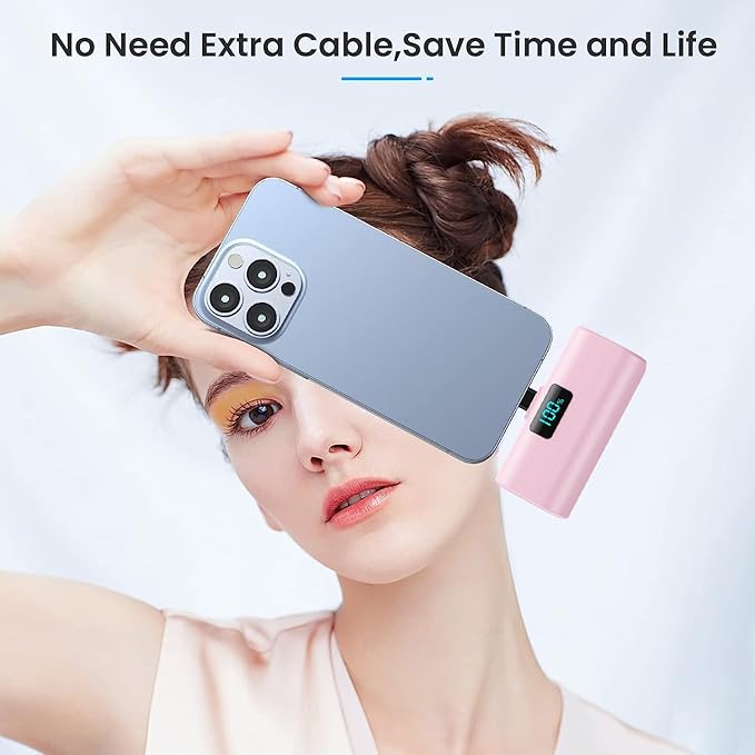 Mini Portable Charger for iPhone 17/16,Upgraded 5500mAh PD USB C Power Bank,Travel Essentials Pocket Phone Charger Battery Pack for iPhone 17/17 Pro Max/16/16 Pro/15 Series,Samsung Galaxy Android etc