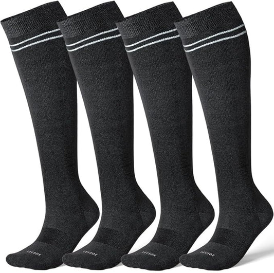 LEVSOX Viscose Made from Bamboo Compression Socks for Pregnant Women 20-30 mmHg Knee High Cute Mens Supports Socks for Travel