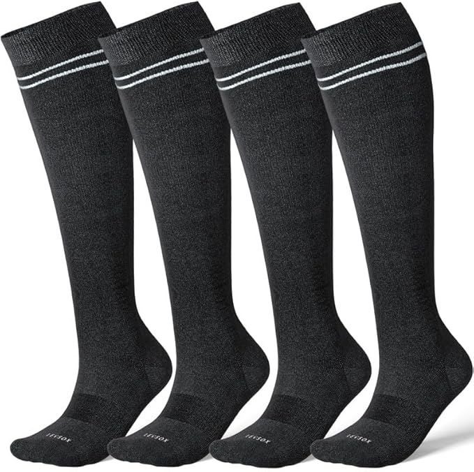 LEVSOX Viscose Made from Bamboo Compression Socks for Pregnant Women 20-30 mmHg Knee High Cute Mens Supports Socks for Travel