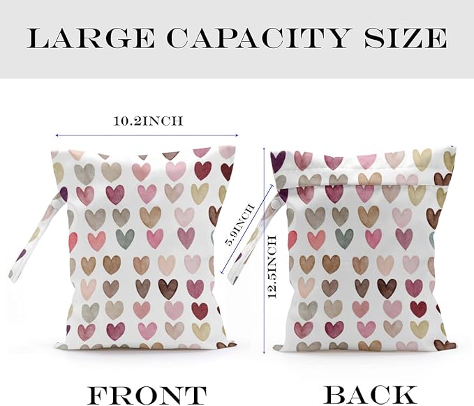 Wet Dry Bag for Swimsuit, Travel, Beach, Pool, Diapers, Dirty Yoga Gym Clothes, Toiletries, Makeup - Waterproof Weekender Bags for Women's Trip Gifts Favors, 2 Pcs