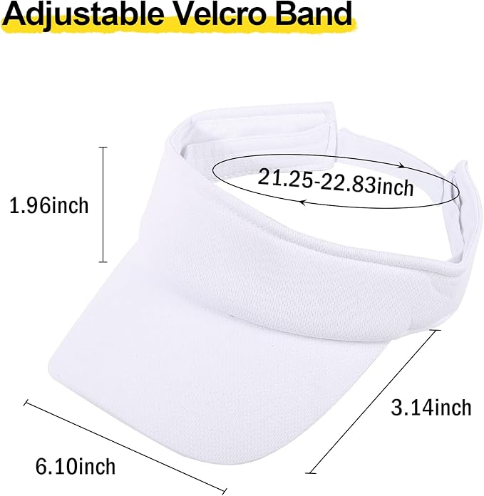 Sun Visor Hat Adjustable Velcro Outdoor Sports Cap for Men Women Adults