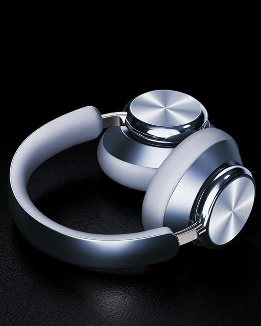 Wentronic Y03 Bluetooth Headphones Wireless Active Noise Cancelling Over Ear Headphones 48 Hours Playtime High Sound Quality 6 EQ Music Mode Headphones with Soft Ear Cushion - Blue