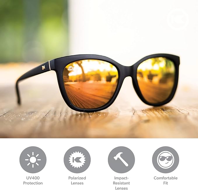 Knockaround Deja Views Polarized Sunglasses for Women - Impact Resistant Lenses & Full UV400 Protection