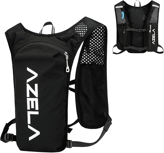 YAPJEB Lightweight Hydration Pack Backpack Vest, Optional 1.5L 2L BPA Free Water Bladder - Leakproof Breathable for Men Women Running Hiking Cycling Marathon