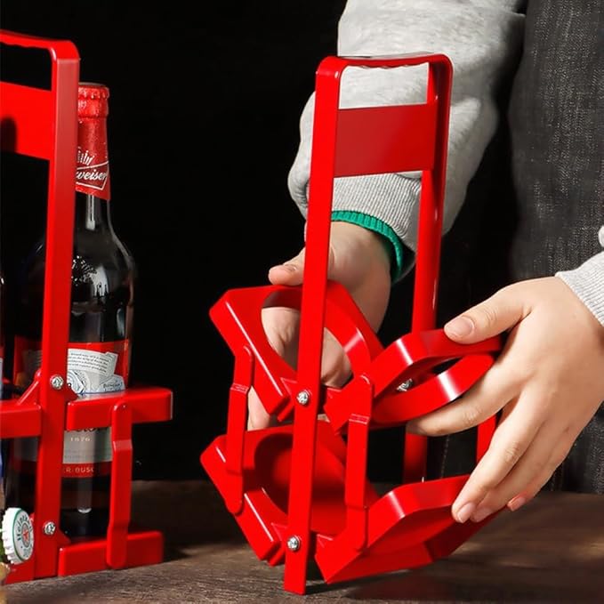 musbus Reusable Drink Carrier with Handle for Delivery Drivers, Portable Cup/Coffee Holder Accessories for Delivery, Foldable Drinks Caddy with Tray, Car Durable Plastic Festive Bottle, Vacation