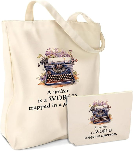 Writer Sewing Doctor Seam Principa Cosmetic Makeup Bag Beach Canvas Tote Bag for Women Girls Christmas Birthday