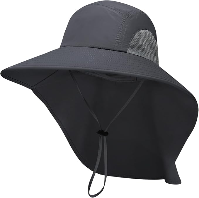 PFFY Sun Bucket Hats for Men Women 3” Wide Brim UPF 50+ Fishing & Beach Hat