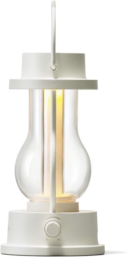 BALMUDA The Lantern | Rechargeable LED Lantern | 3 Light Modes: Candle, Amber, & Warm White | Battery Operated | Lightweight | Water-Resistant | US Version | White