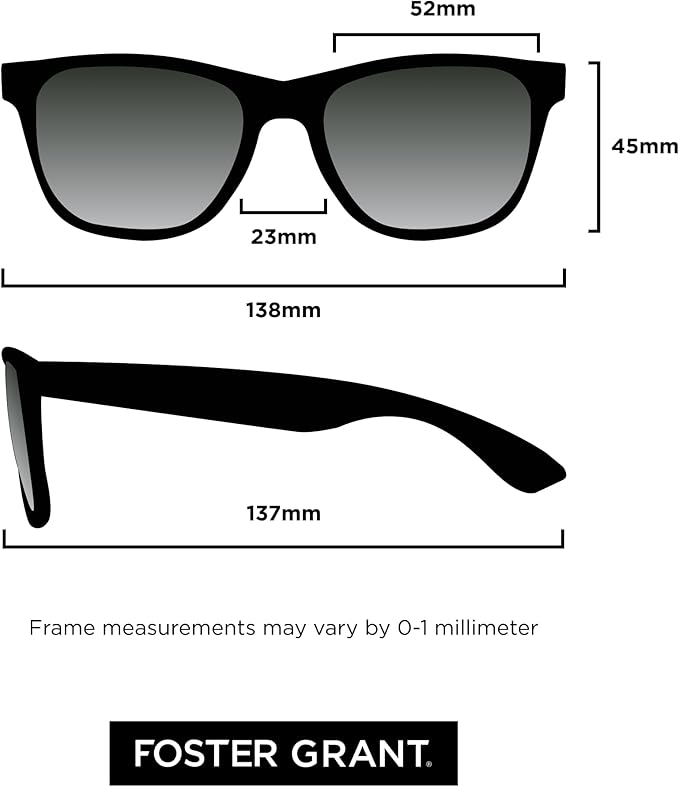 Foster Grant Womens Elsie Sunglasses, Rose Gold, 56mm US