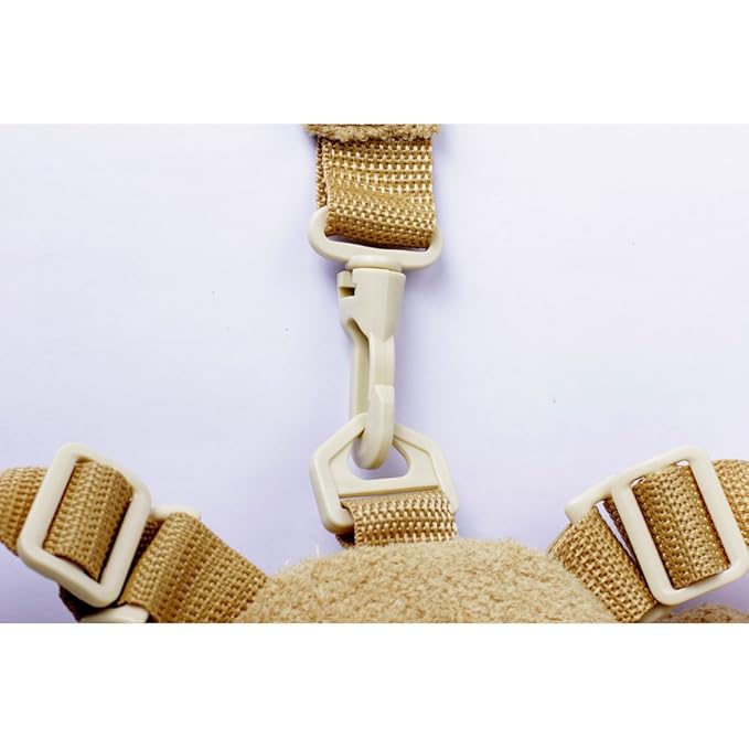 2 in 1 Lion Toddler Safety Harness Backpack Children's Walking Leash Strap（Yellow）