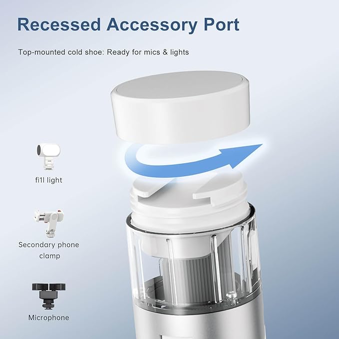 66" Automatic Phone Tripod Stand with Remote, Cell Phone Tripod for iPhone Video Recording & Live Streaming, Adjustable Selfie Stick Tripod for Content Creators, Vloggers,White