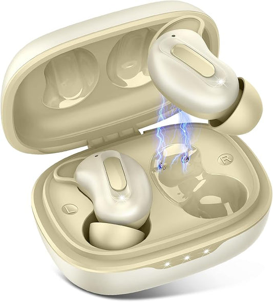 Sleep Earbuds, Mini ANC Wireless Earbuds Bluetooth 5.4 Headphones Deep Bass Stereo, 48H Playtime Ear Buds, 4 ENC Noise Cancelling Mic, In Ear IP7 Waterproof Earphones for Side Sleepers,Touch Control