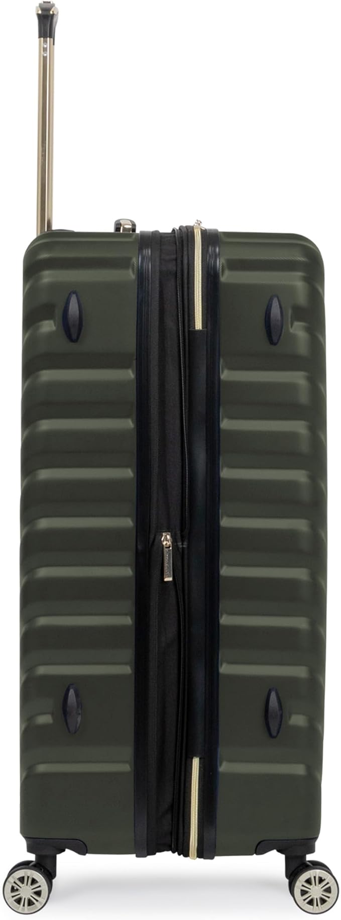 Kenneth Cole REACTION Madison Square Lightweight Hardside Chevron Expandable Spinner Luggage, Olive, 28-Inch Checked