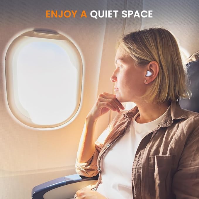 Silicone Ear Plugs for Sleeping Swimming,Reusable Moldable Noise Cancelling Earplugs for Shooting Range, Swimmers, Snoring, Airplanes, Travel, Work, Studying, (16-Pillows) (White, Medium)