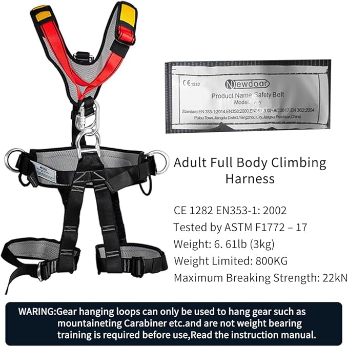 NewDoar Climbing Harness CE Certification Rock Climbing Rappelling Equipment Body Guard Protect Rappelling Rescuing Equip