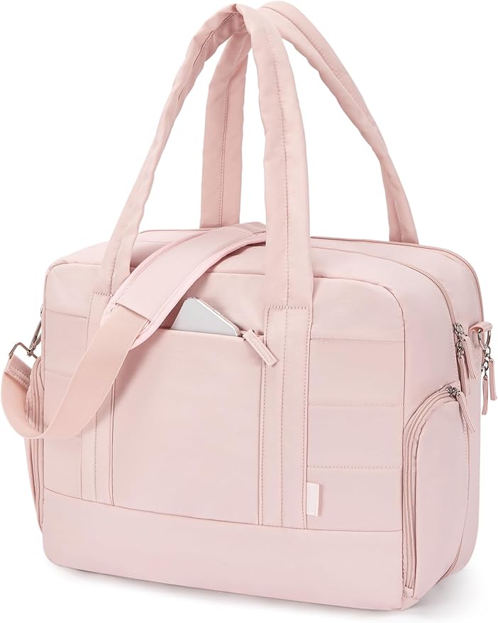 CLUCI Weekender Travel Bag for Women Puffer Tote Bag Carry On Duffle Overnight Bags with Shoe Compartment