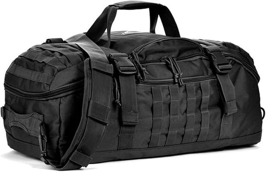Miramrax Travel Duffle Bag Backpack for Men - Large Tactical Bags Weekender Gym Bag for Overnight Traveling Military Workout Deployment Sports (Black, 80L)