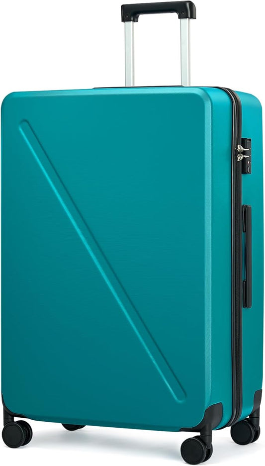 MILADA Luggage 28 Inch Checked Luggage Large Suitcase With Wheels Hard Shell Suitcases Suitcase Large TSA Approved Long Trip For Women Men,Caribbean Blue