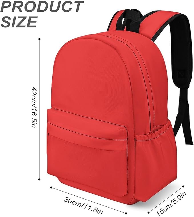 Poppy Red Backpack Adult Travel Daybag for Women Men College Backpack for Vacation Hiking Camping Bag