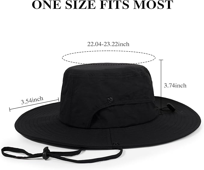 Wide Brim Sun Hats Waterproof Bucket Hat UV Protection Fishing Hat Summer Packable Fisherman Hat for Men and Women