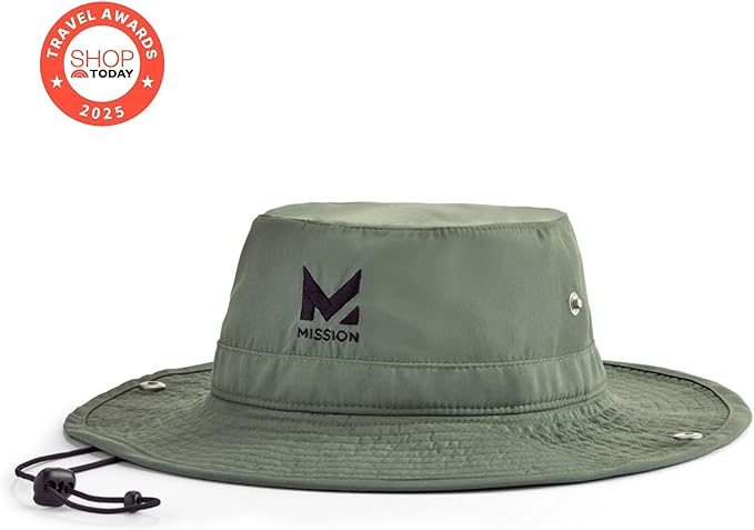 MISSION Cooling Bucket Hat - Unisex Wide-Brim Hat for Men & Women - Lightweight, Foldable & Durable - Cools Up to 2 Hours