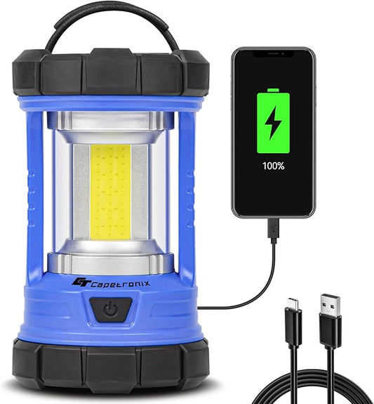 Camping Lantern, 3200LM LED Lanterns for Power Outages, 4600mAh Phone Charger & Rechargeable Lantern, 5 Light Modes Lantern Flashlight for Hurricane/Emergency/Storm, CT CAPETRONIX Camping Accessories