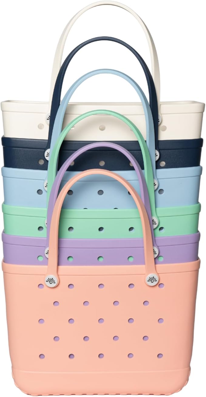 Sunnies Beach Bag - Large Tote Bag for Beach, Pool, & Travel - Lightweight, Waterproof, & Easy-to-Clean - Stylish Summer Bag