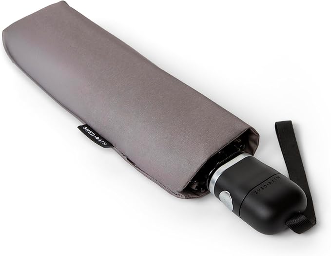 ShedRain Super-Slim Compact Travel Umbrella – Auto Open & Close Sun Protection Design, Lightweight Portable Wind-Resistant Model with UPF 50+ UV Block, 42" Arc & 10.5" Folded Size