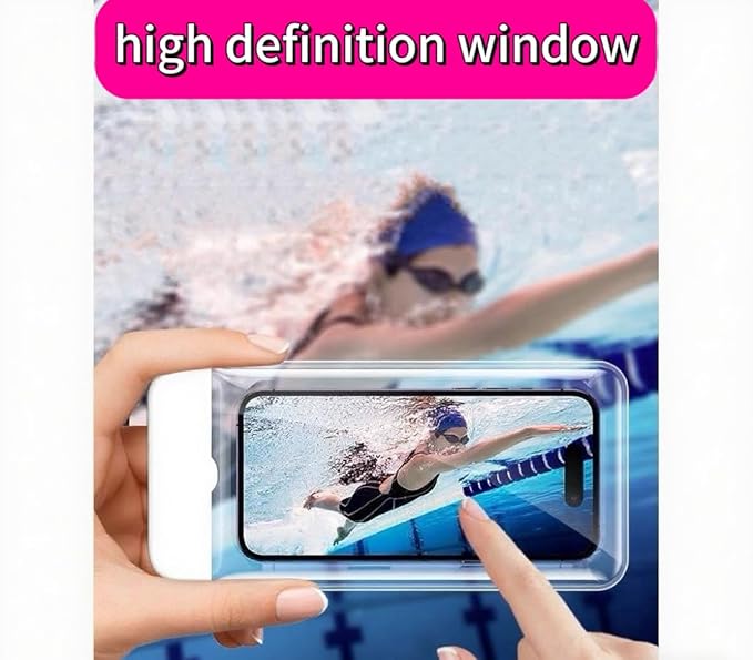 1PCS Waterproof Phone Case - Universal Fit for iPhone 14/13/12 & Android Phones - Submersible Up to 100ft for Kayaking, Fishing, Rain,etc.(Black/White/Pink) (White)