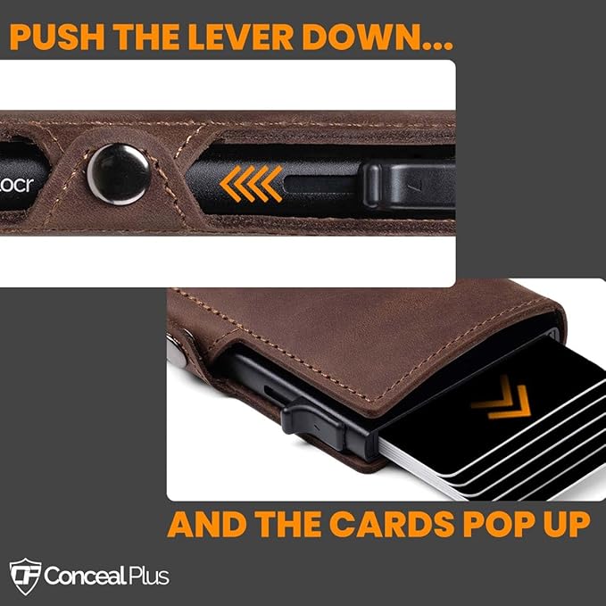 Conceal Plus Card Blocr Magnetic iPhone Wallet - Pop Up Magsafe Wallet, Ultra-Thin Metal Card Holder for iPhone 15/14/13/12 Series & Phone Case with MagSafe with RFID Blocking Security