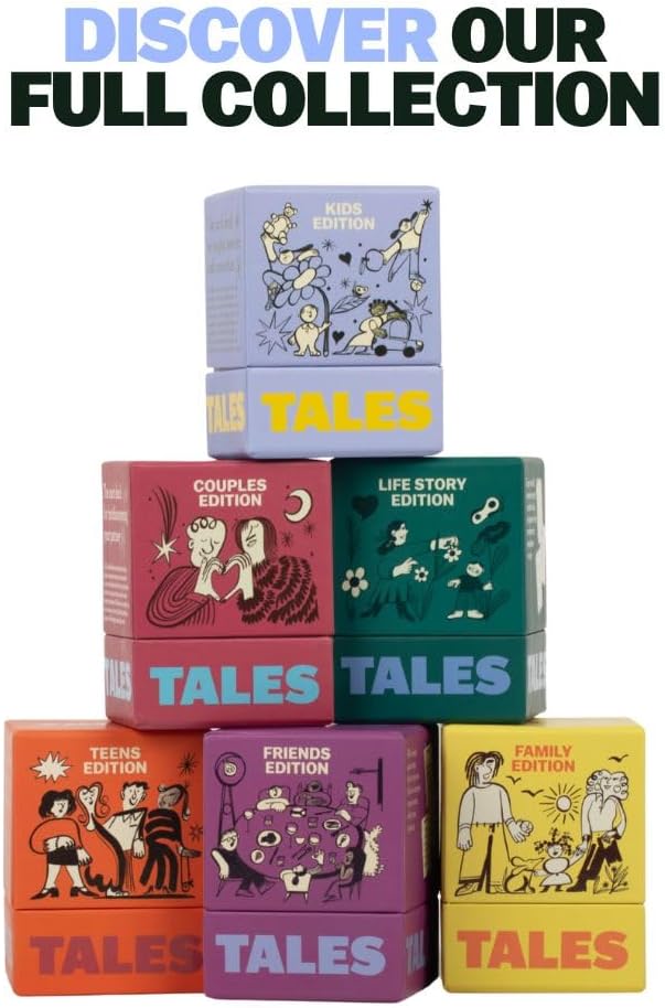 TALES 150 Life Story Interview Kit, Conversation Cards, for Grandparents, Parents, Families, Adults, Game Night, Road Trips, Dinner Table, Getting to Know You (New Edition)