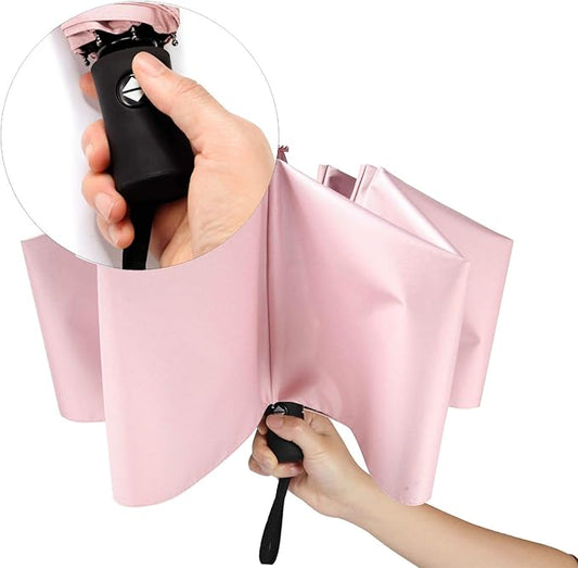 Shinok Travel Umbrella Compact Folding Sun Umbrellas Lighweight Auto Open Close for Women Parasol