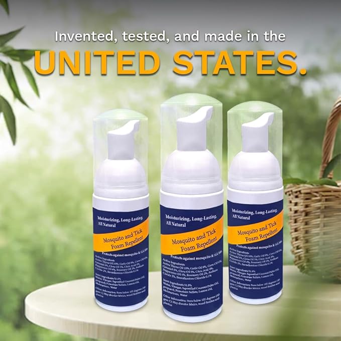 Natural Mosquito Repellent, Tick Gnats and Chiggers Repellent Spray Foam (1)