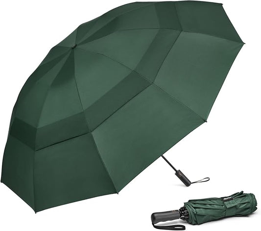 G4Free 42/46/54/62 Inch Large Golf Umbrella Compact Reverse Travel Umbrella 10 Ribs Windproof for Rain Double Canopy Automatic Open Close