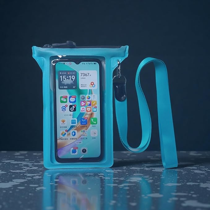 Waterproof Phone Pouch, Waterproof Phone Case, for iPhone 17 16 15 14 Pro Max，IPX8 Waterproof Rating, airtight Zipper Seal