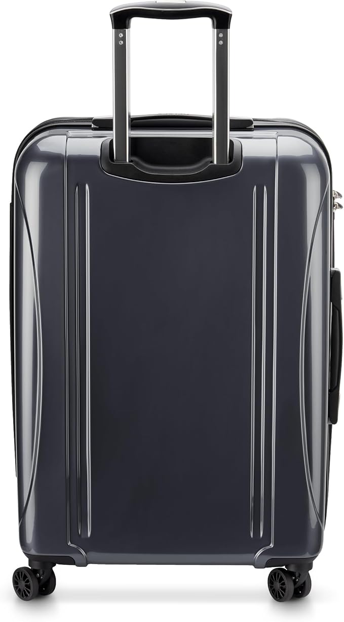 DELSEY PARIS Helium Aero Hardside Expandable Luggage with Spinner Wheels, Titanium, Checked-Medium 24 Inch