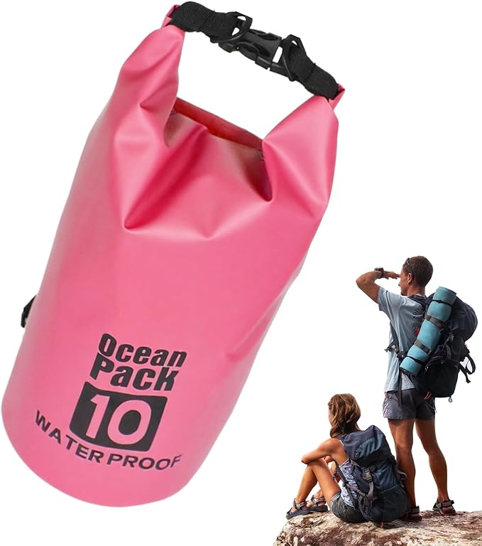 Dry Bag - Roll Top Lightweight Sack, Waterproof Storage Drybag, Secure Seal with Adjustable Strap, Adventure Accessory for Hiking Camping Swimming Fishing Boating Water Sports