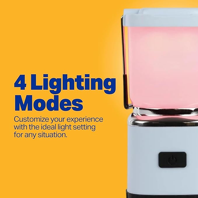 LUXPRO LP189 Mini Lantern - USB-C Rechargeable Camping Light - with 4 Lighting Modes - Dimmable LED Portable Lantern for Hiking & Emergency - Handy Compact Design - Blue 2 Pack