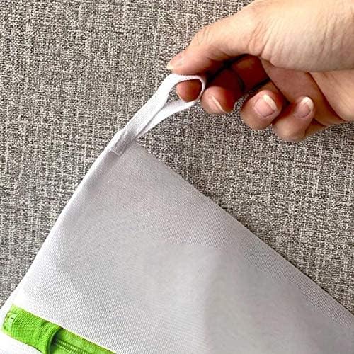 Heritage Park Fine Mesh Laundry Bags - Micro Mesh for Safely Washing Delicates, Wide Bottom for Extra Space, Hidden Zipper and Hanging Storage Loop - Multi Pack (1 Small 15" x 18", 1 Large (20" x 24")
